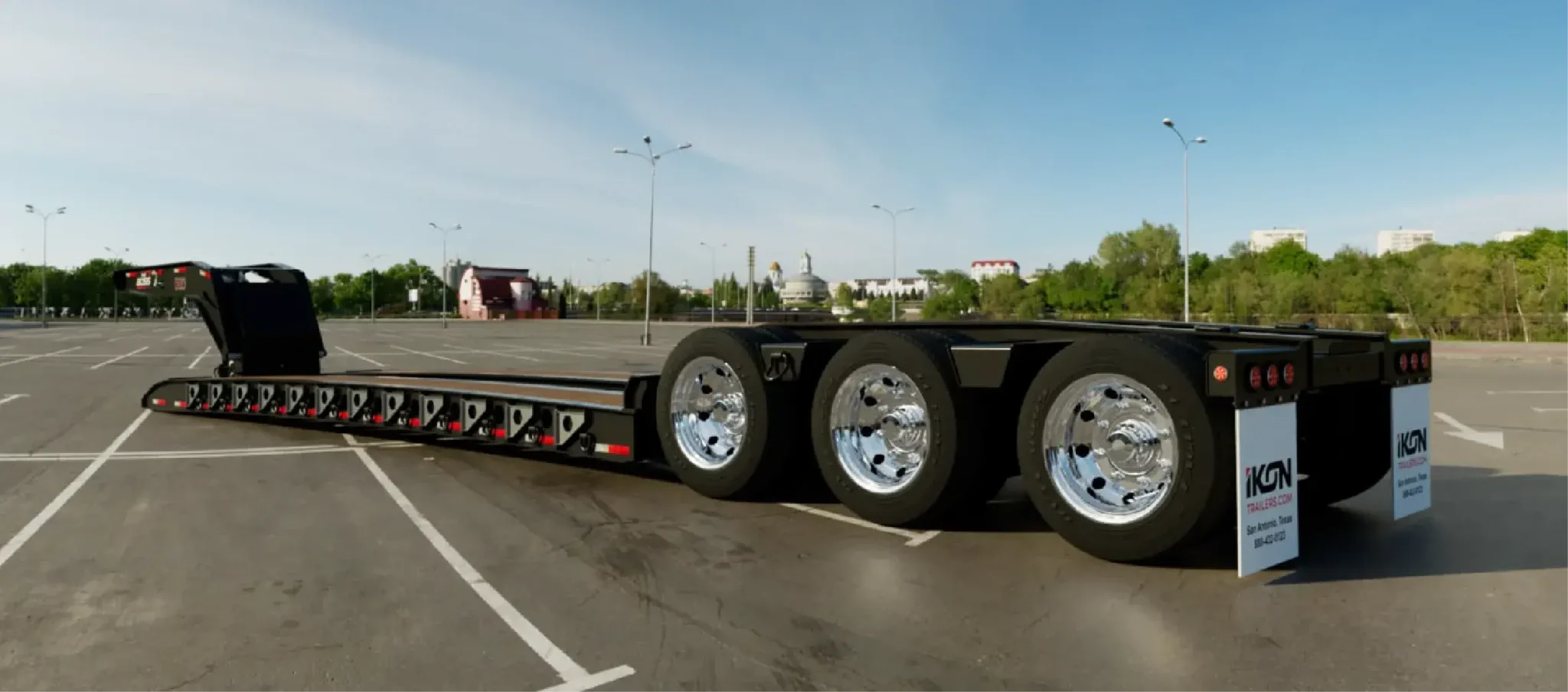 Lowboy trailer