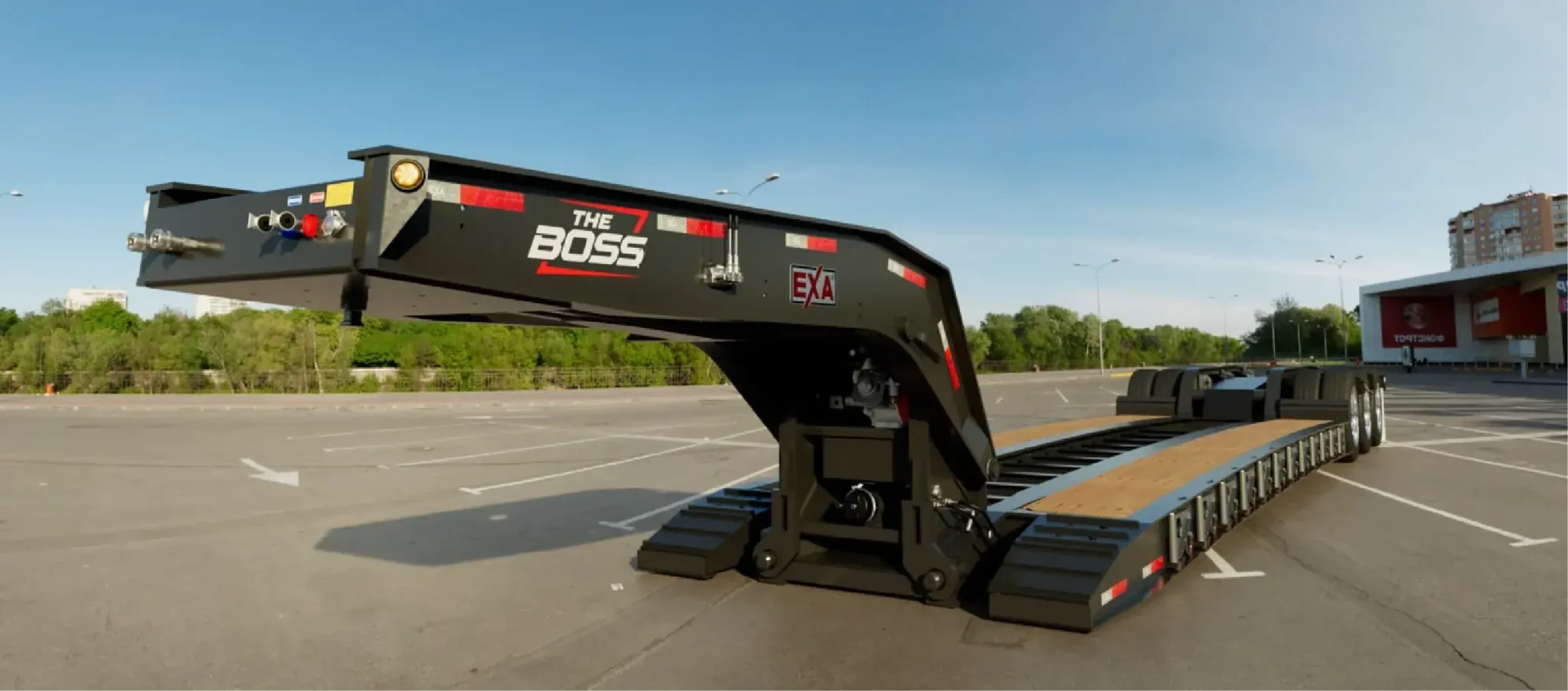 Lowboy trailer